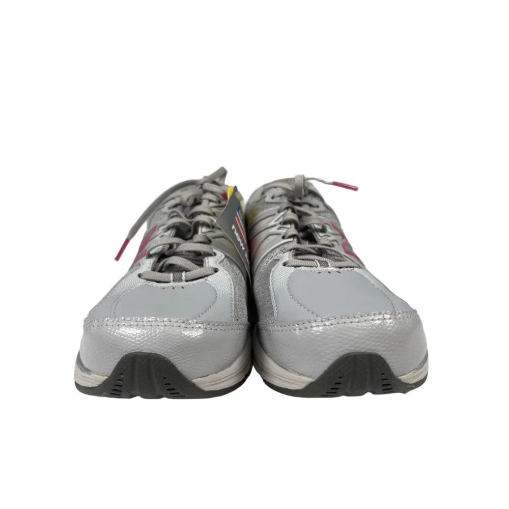 New Balance Women's Gray/Pink 847v2 Abzorb Lace Up Walking Shoes - 9.5